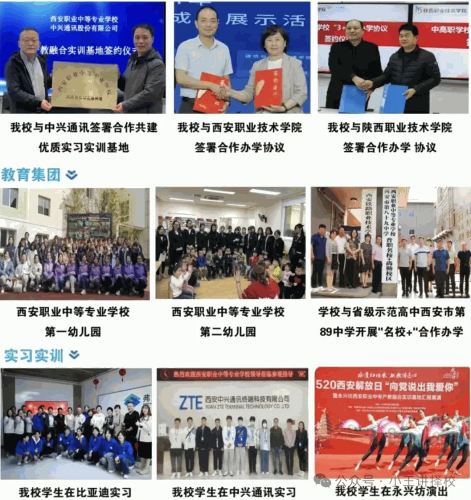2025年西安职业中等专业学校招生简章相关图片